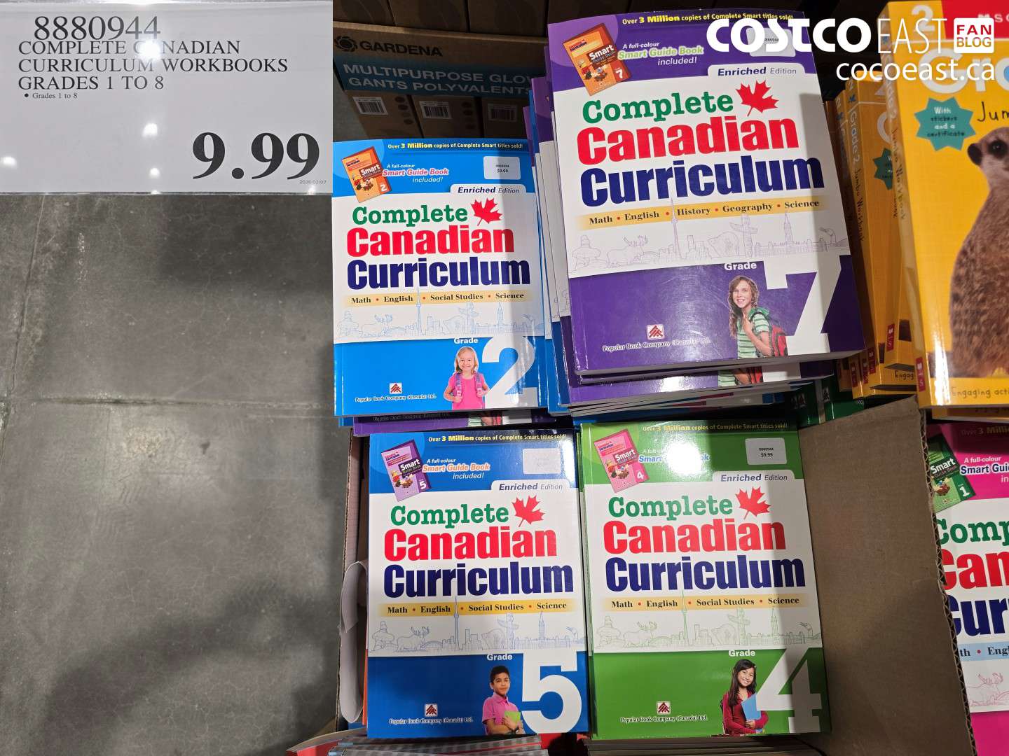 8880944 COMPLETE CANADIAN CURRICULUM WORKBOOKS GRADES 1 TO 8 $9.99