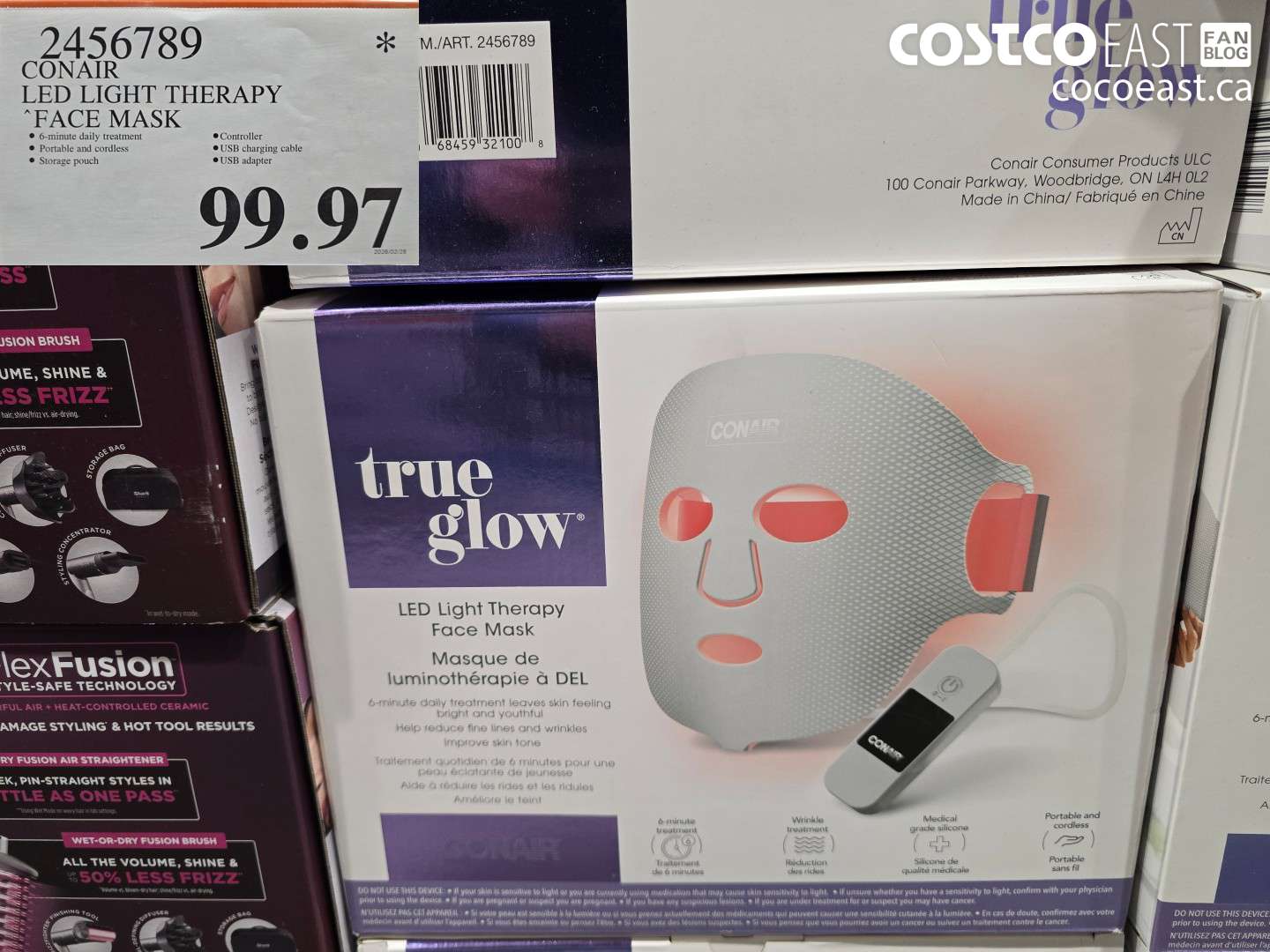 2456789 CONAIR LED LIGHT THERAPY FACE MASK $99.97