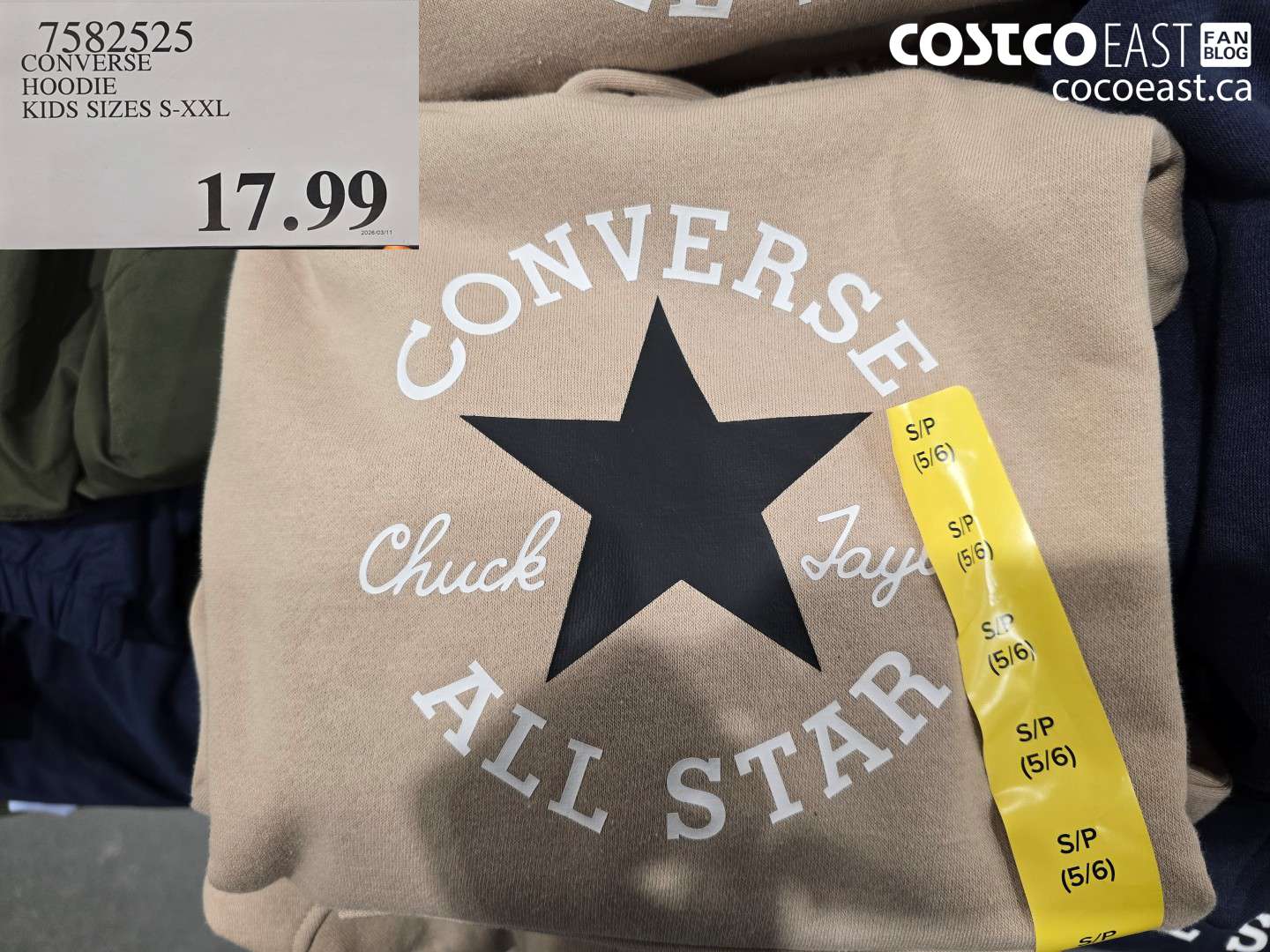 7582525 CONVERSE HOODIE KIDS SIZES S-XXL $17.99