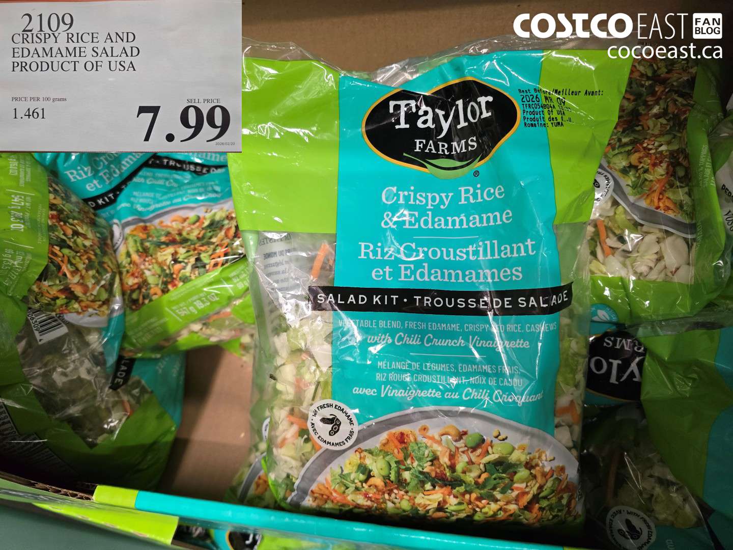 2109 CRISPY RICE AND EDAMAME SALAD PRODUCT OF USA $7.99