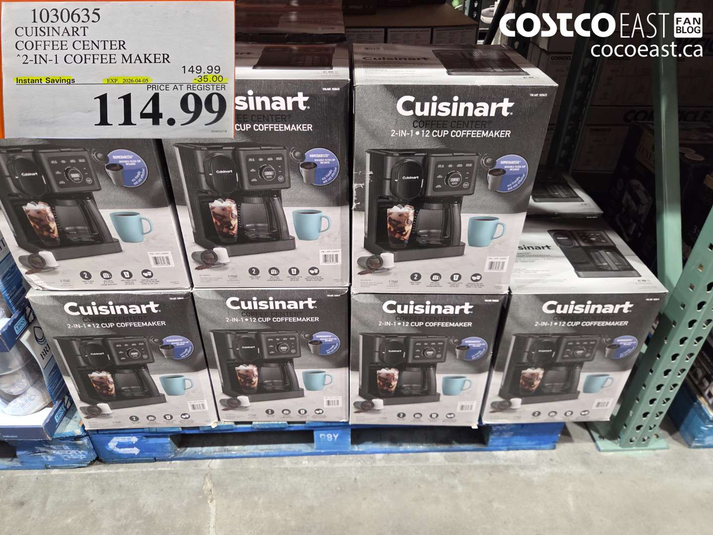 1030635 CUISINART COFFEE CENTER 2-IN-1 COFFEE MAKER ($35.00 INSTANT SAVINGS EXPIRES ON 2026-04-05) $114.99