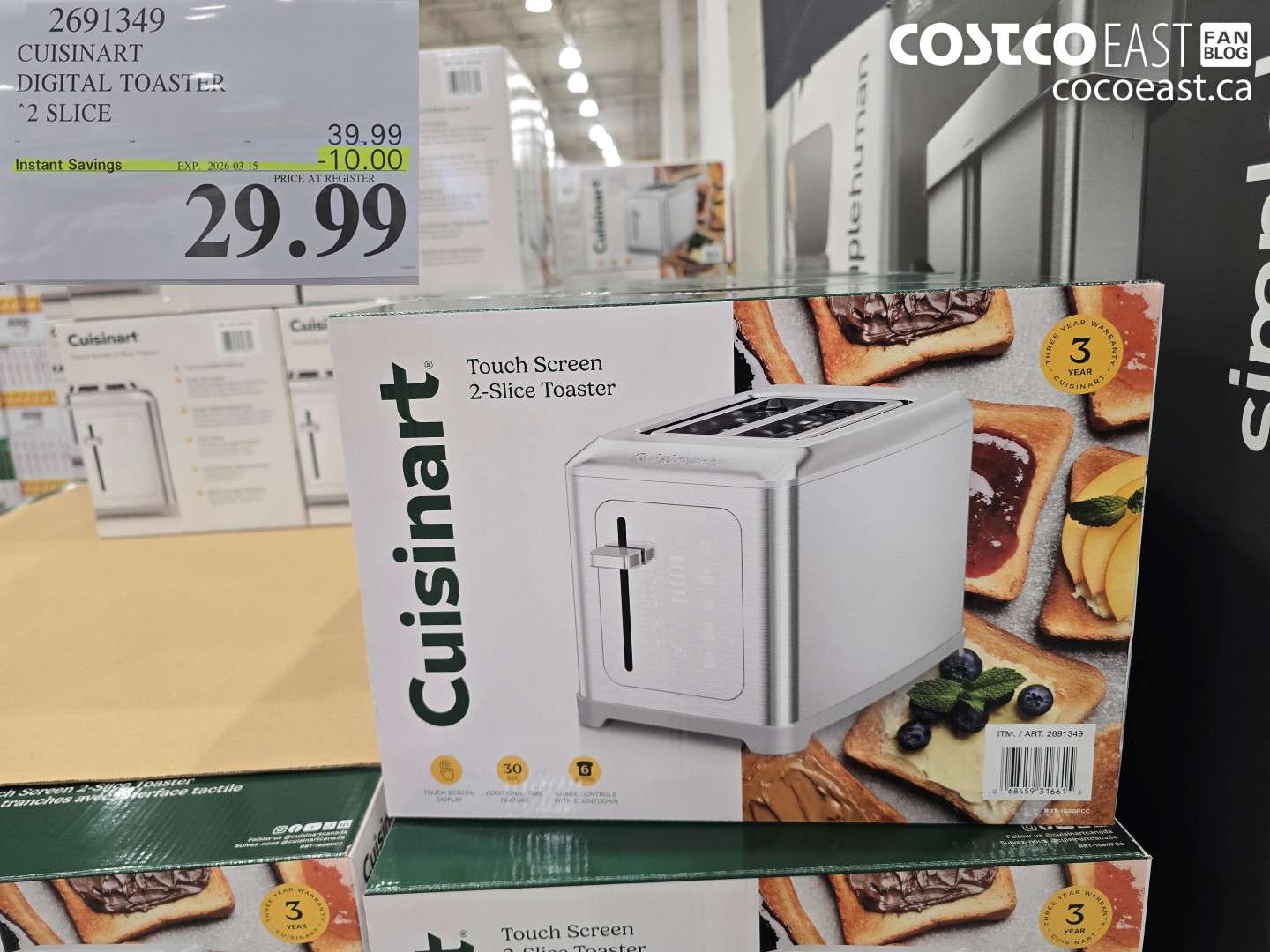 2691349 CUISINART DIGITAL TOASTER 2 SLICE ($10.00 INSTANT SAVINGS EXPIRES ON 2026-03-15) $29.99