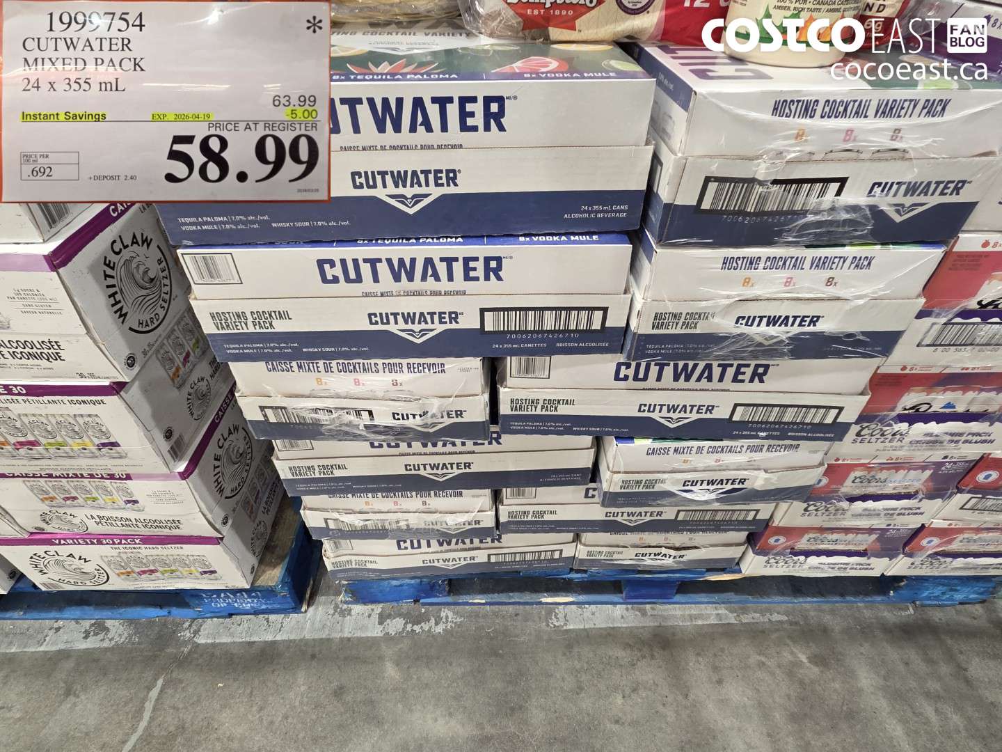 1999754 CUTWATER MIXED PACK 24 X 355 ML ($5.00 INSTANT SAVINGS EXPIRES ON 2026-04-19) $58.99