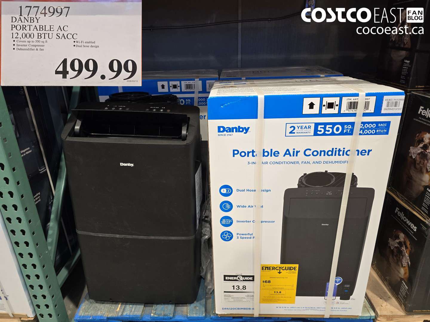 1774997 DANBY PORTABLE AC 12,000 BTU SACC $499.99