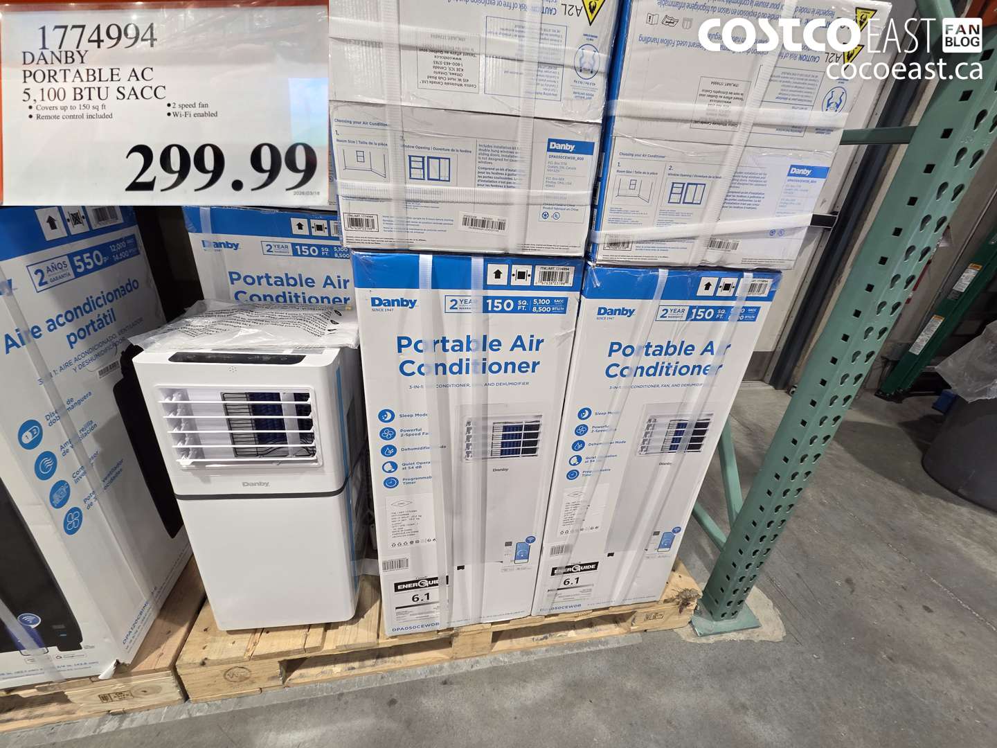 1774994 DANBY PORTABLE AC 5,100 BTU SACC $299.99