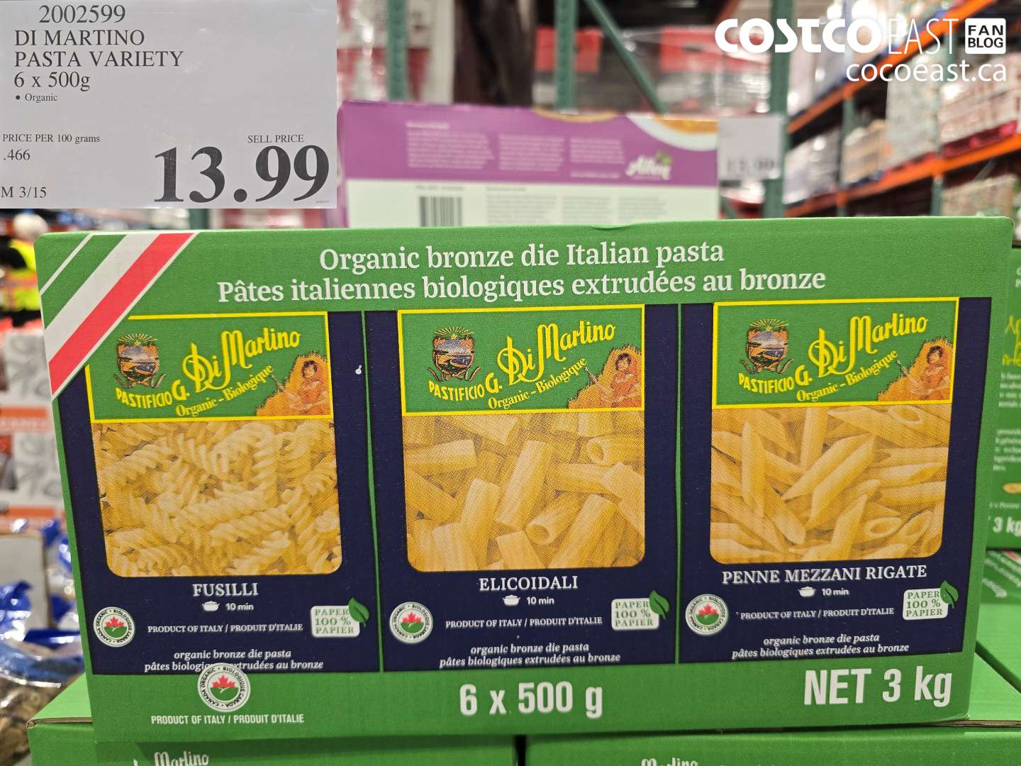 2002599 DI MARTINO PASTA VARIETY 6 X 500G $13.99