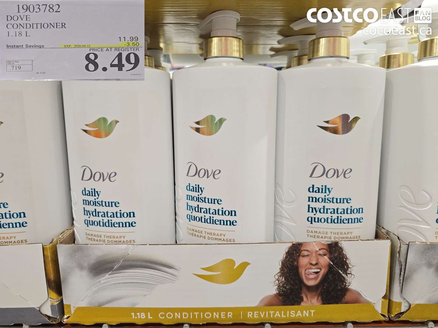 1903782 DOVE CONDITIONER 1.18 L ($3.50 INSTANT SAVINGS EXPIRES ON 2026-04-12) $8.49