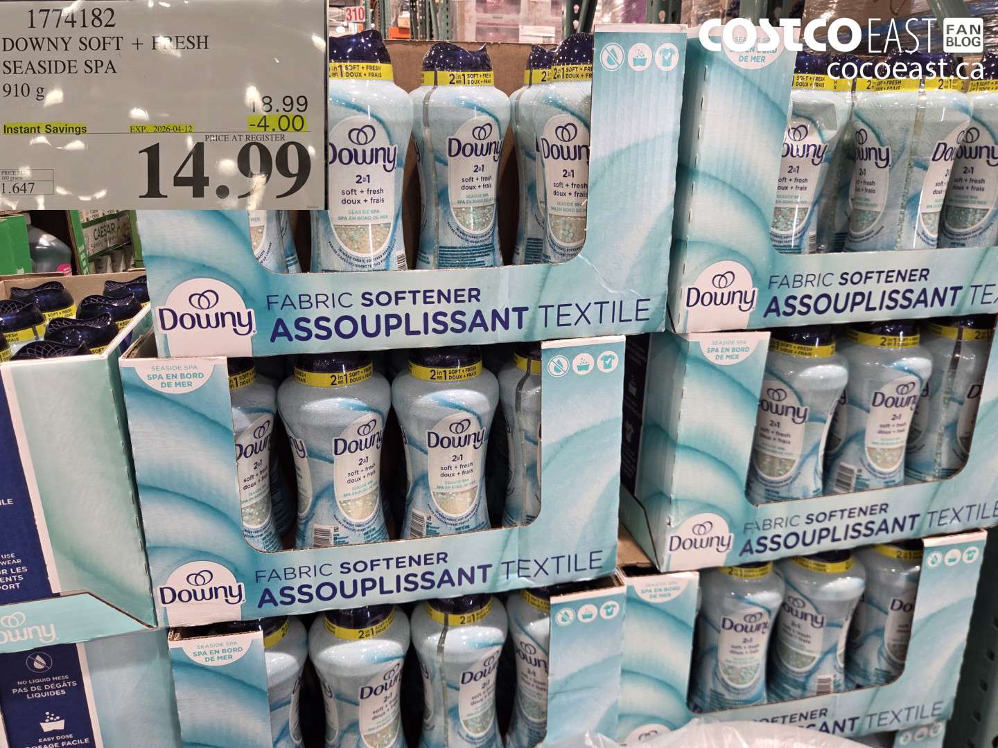 1774182 DOWNY SOFT + FRESH SEASIDE SPA ($4.00 INSTANT SAVINGS EXPIRES ON 2026-04-12) $14.99