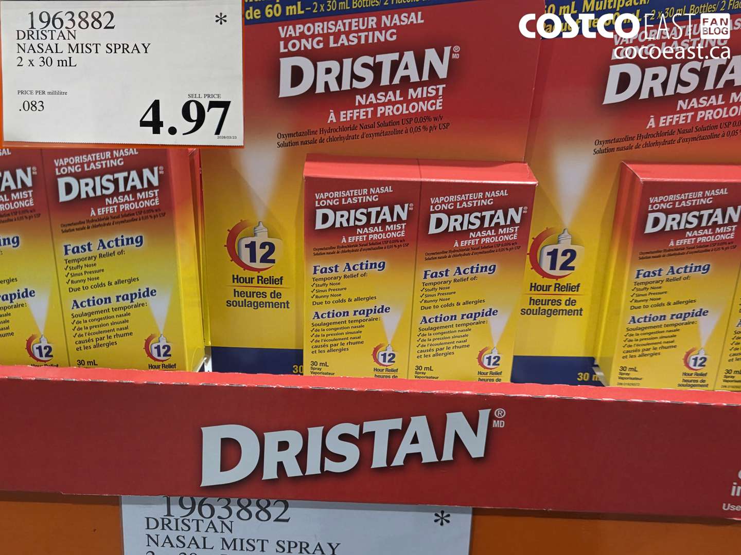 1963882 DRISTAN NASAL MIST SPRAY 2 X 30 ML $4.97