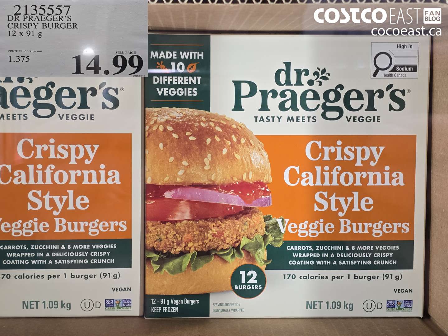 2135557 DR PRAEGER'S CRISPY BURGER 12 X 91 G $14.99