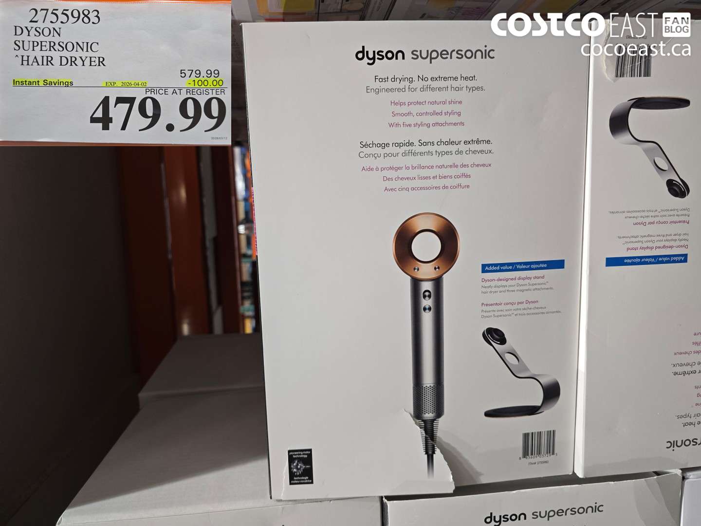 2755983 DYSON SUPERSONIC HAIR DRYER ($100.00 INSTANT SAVINGS EXPIRES ON 2026-04-02) $479.99