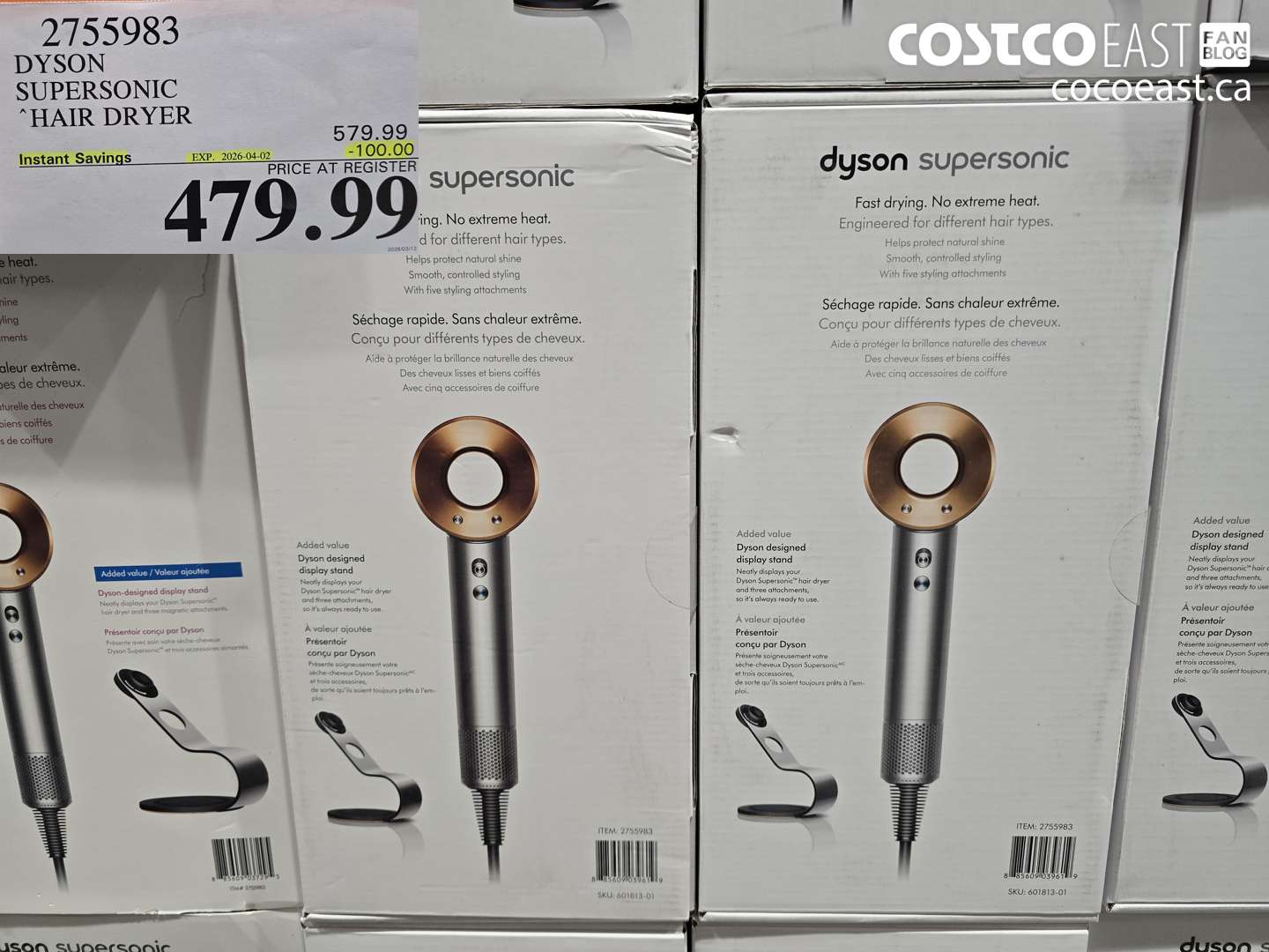 2755983 DYSON SUPERSONIC HAIR DRYER ($100.00 INSTANT SAVINGS EXPIRES ON 2026-04-02) $479.99