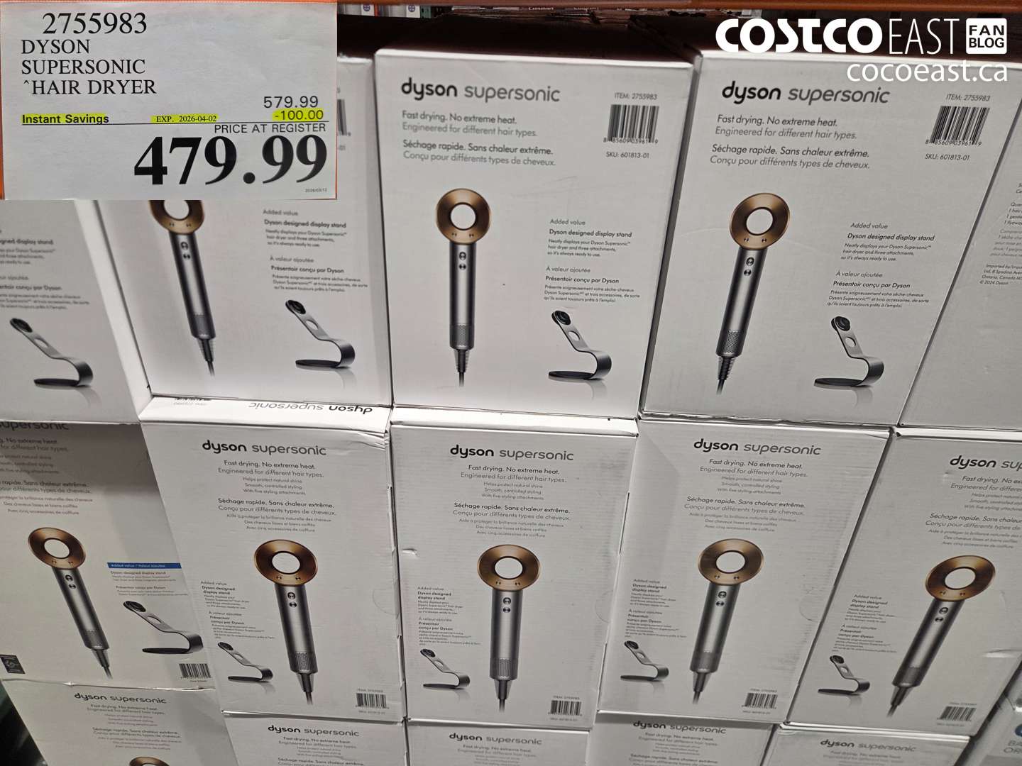 2755983 DYSON SUPERSONIC HAIR DRYER ($100.00 INSTANT SAVINGS EXPIRES ON 2026-04-02) $479.99