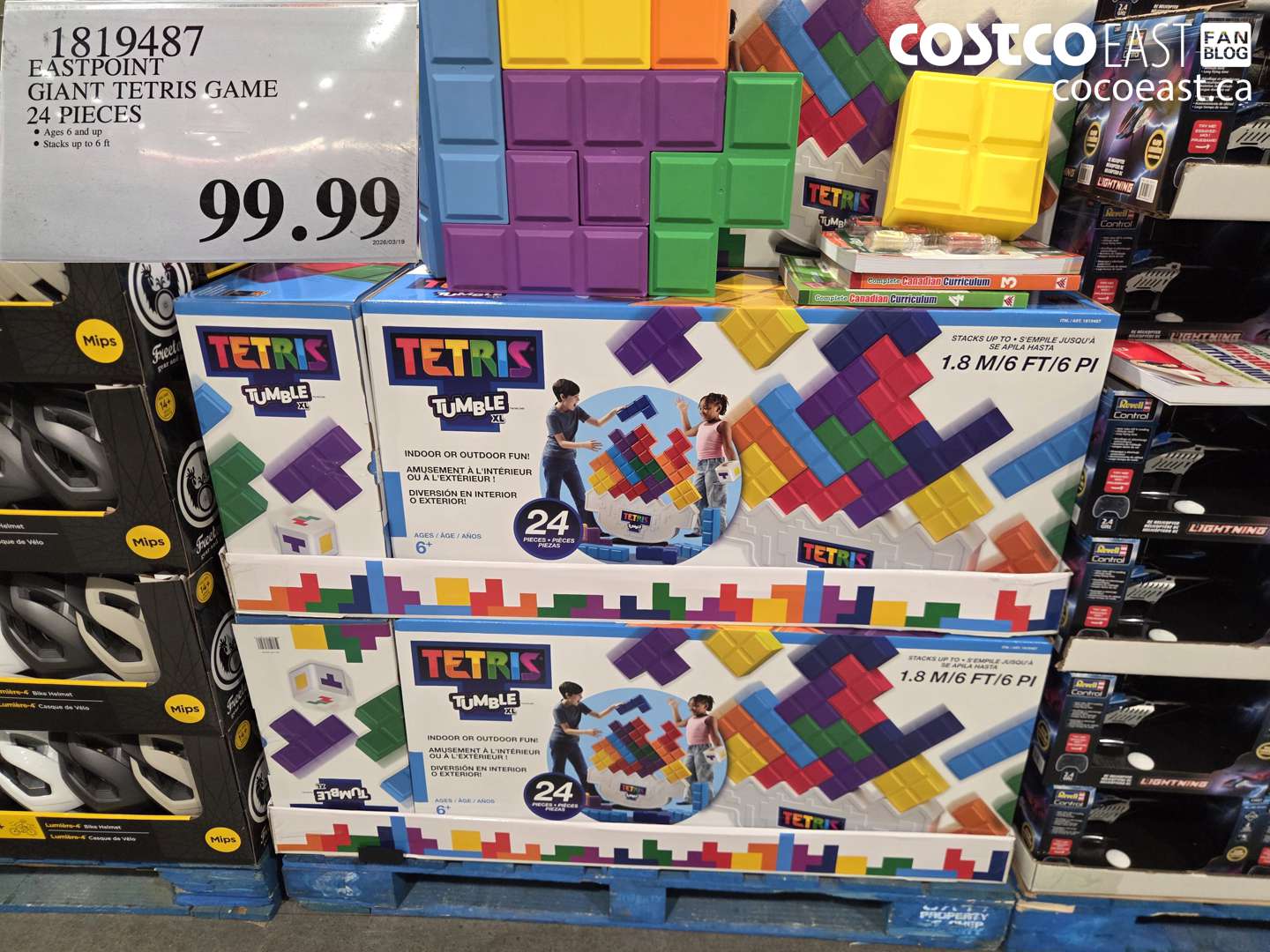 1819487 EASTPOINT GIANT TETRIS GAME 24 PIECES $99.99