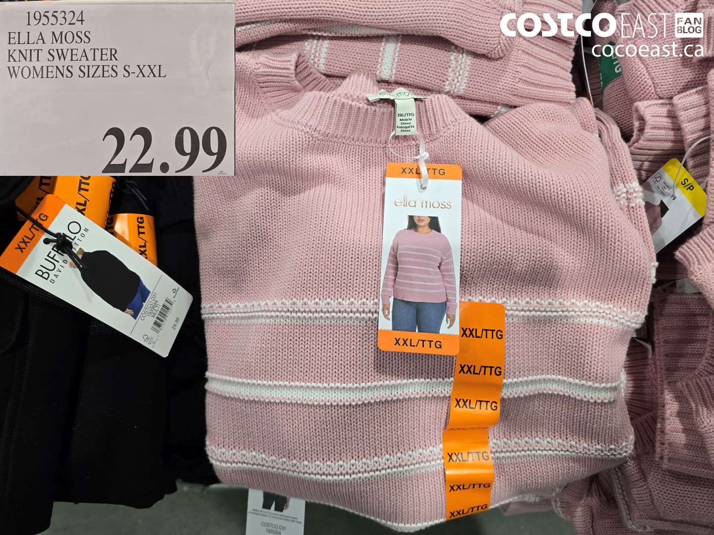 1955324 ELLA MOSS KNIT SWEATER WOMENS SIZES S-XXL $22.99