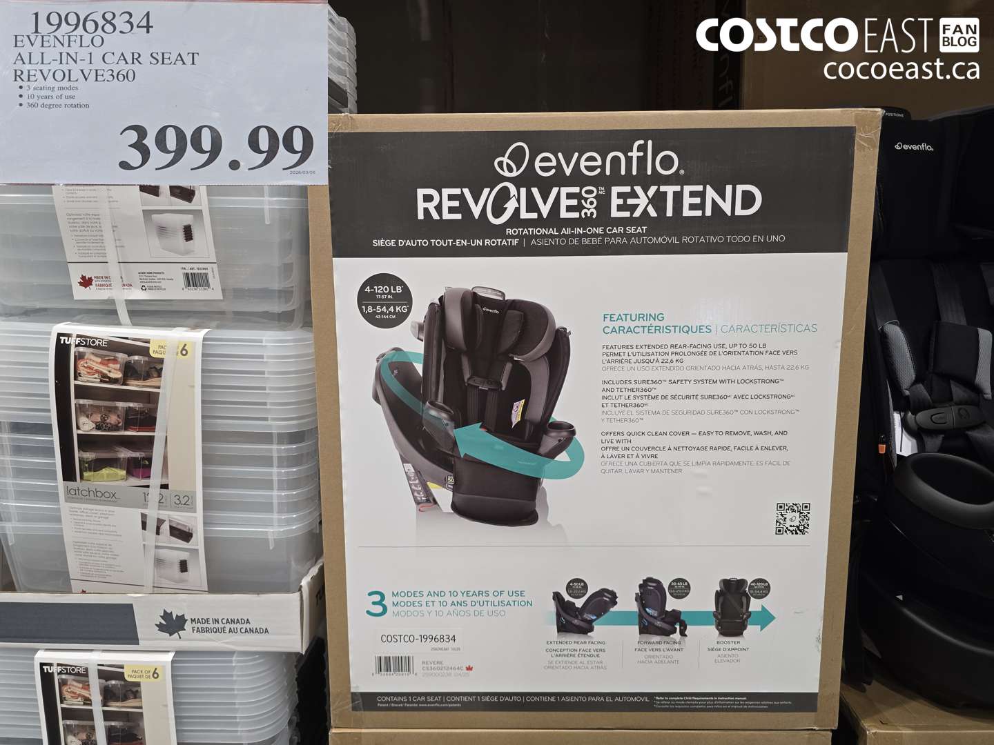 1996834 EVENFLO ALL-IN-1 CAR SEAT REVOLVE360 $399.99