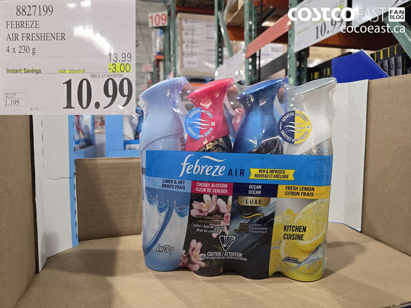 8827199 FEBREZE AIR FRESHENER ($3.00 INSTANT SAVINGS EXPIRES ON 2026-03-29) $10.99