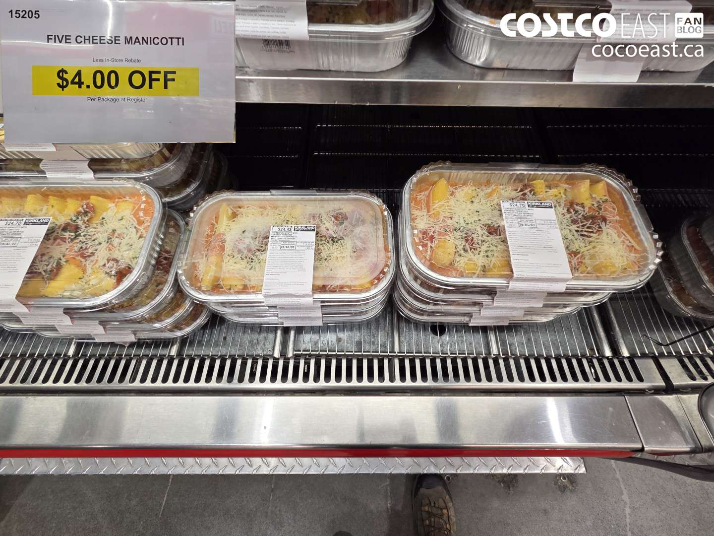 15205 FIVE CHEESE MANICOTTI ($4.00 INSTANT SAVINGS)