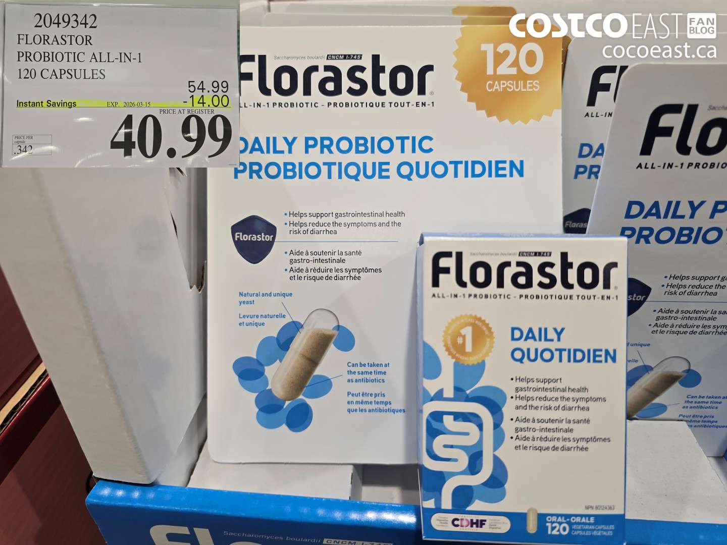 2049342 FLORASTOR PROBIOTIC ALL-IN-1 120 CAPSULES ($14.00 INSTANT SAVINGS EXPIRES ON 2026-03-15) $40.99