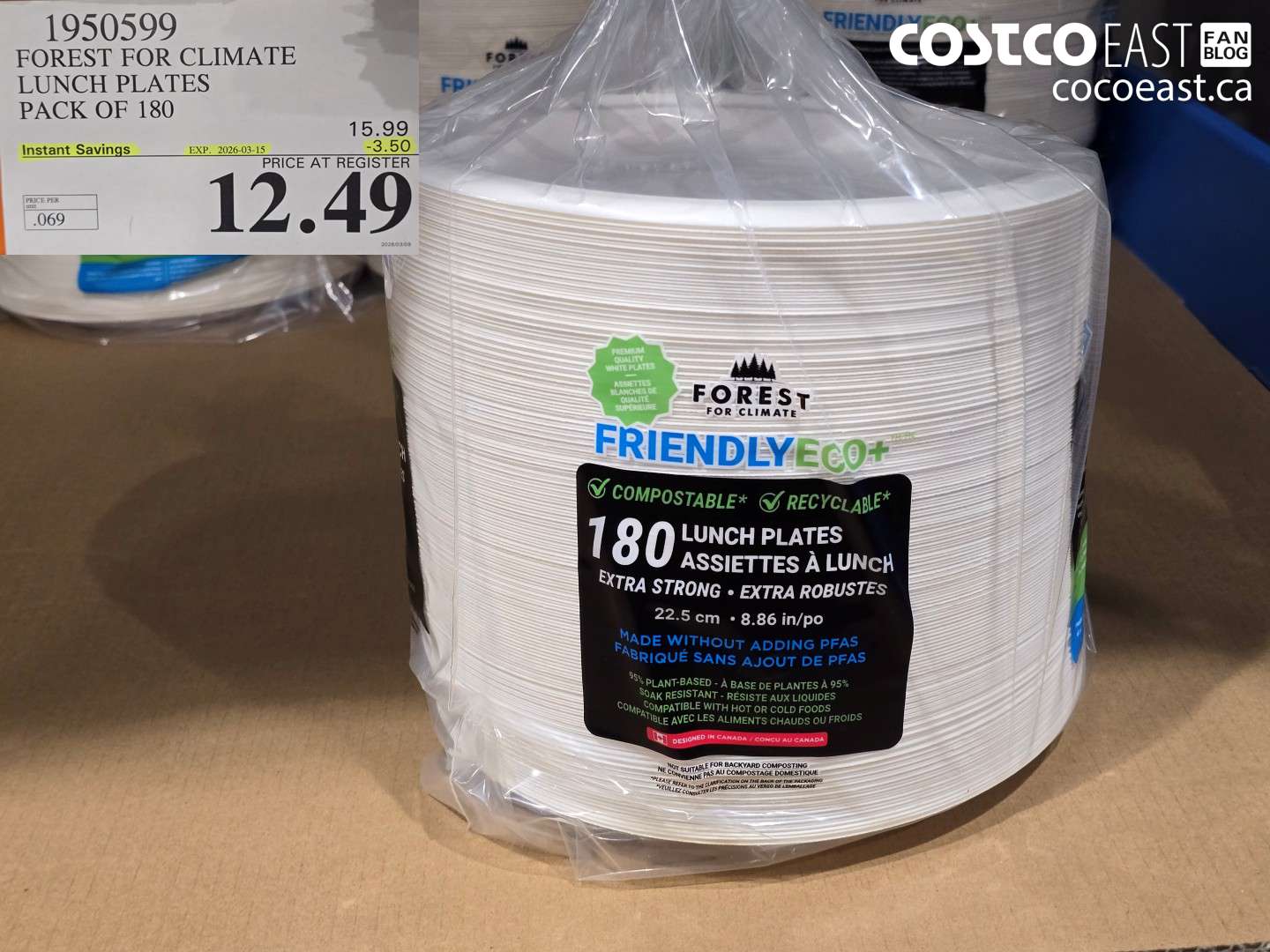 1950599 FOREST FOR CLIMATE LUNCH PLATES PACK OF 180 ($3.50 INSTANT SAVINGS EXPIRES ON 2026-03-15) $12.49