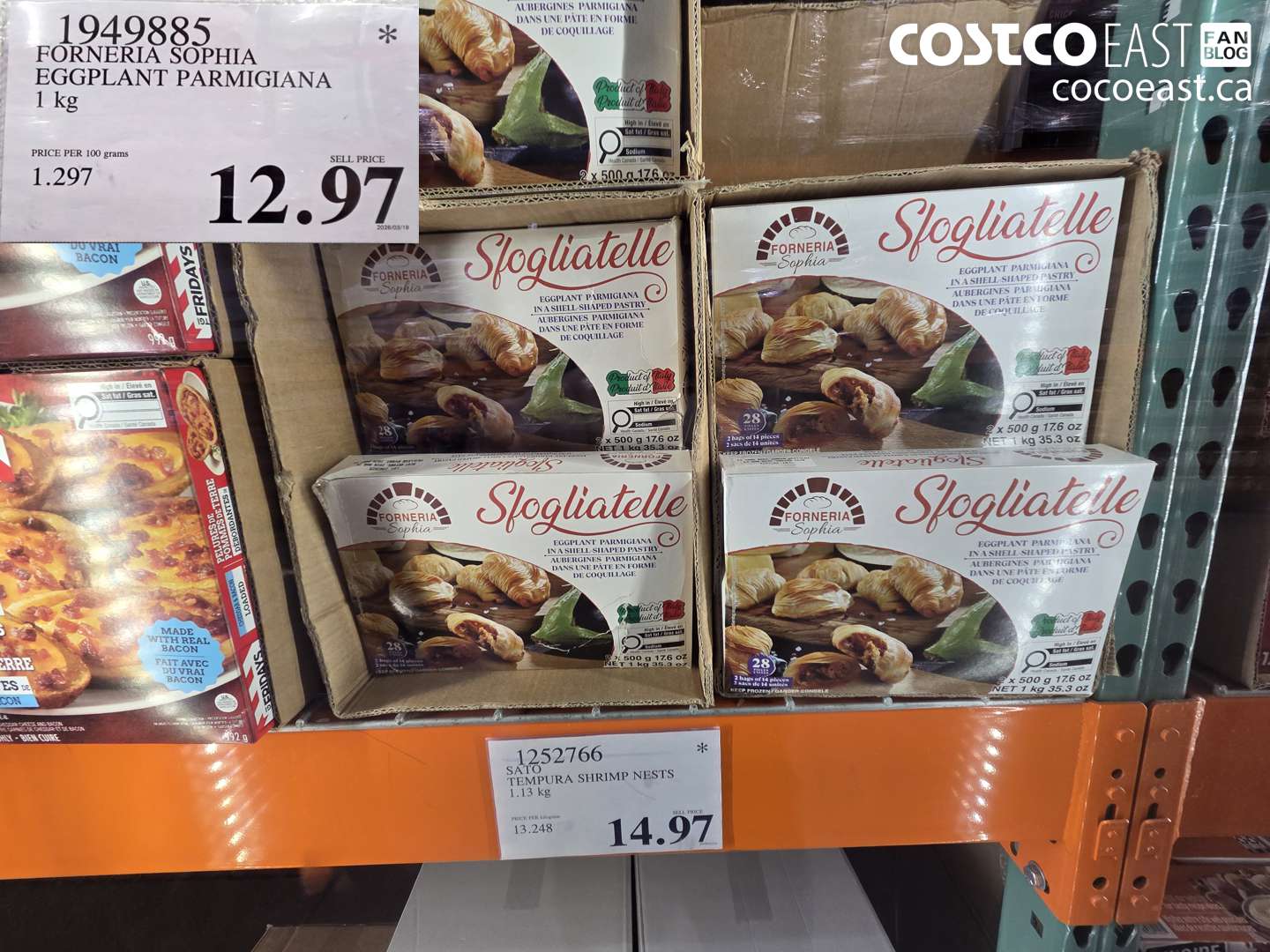 1949885 FORNERIA SOPHIA EGGPLANT PARMIGIANA 1 KG $12.97