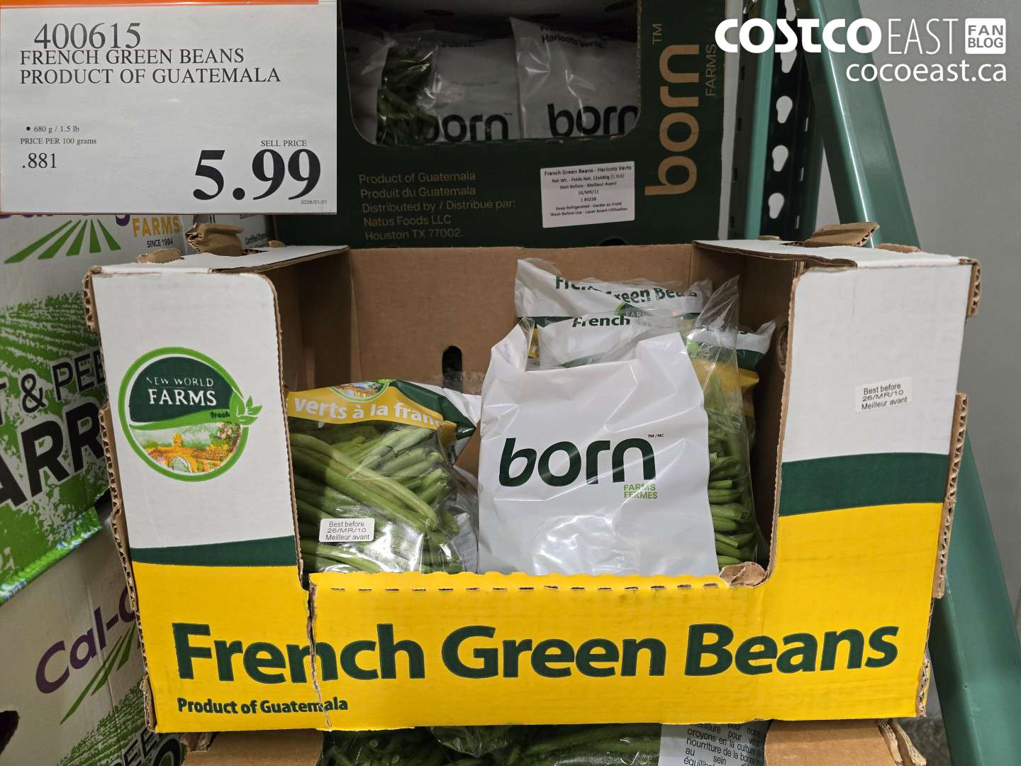 400615 FRENCH GREEN BEANS PRODUCT OF GUATEMALA $5.99