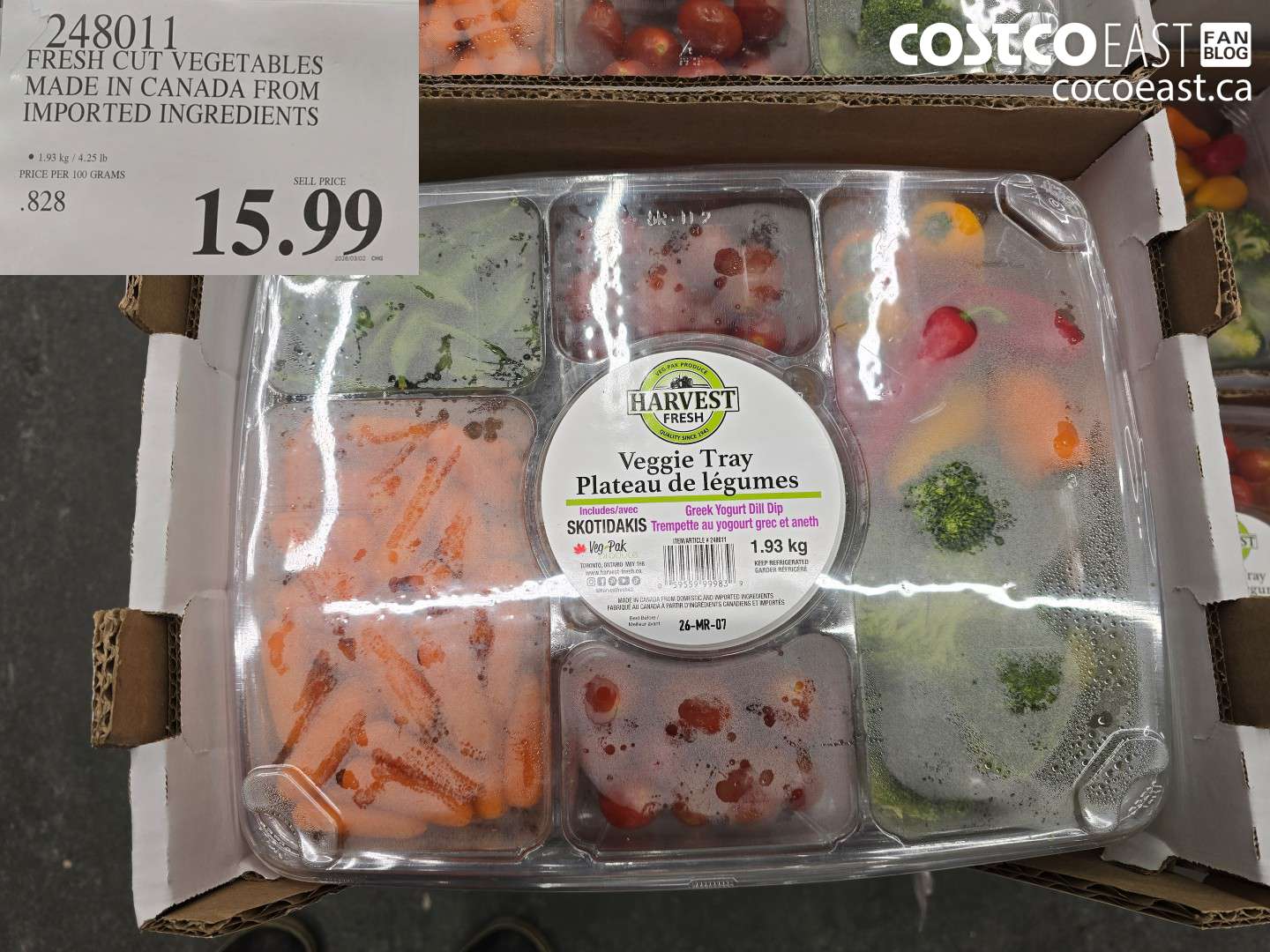 248011 FRESH CUT VEGETABLES MADE IN CANADA FROM IMPORTED INGREDIENTS $15.99