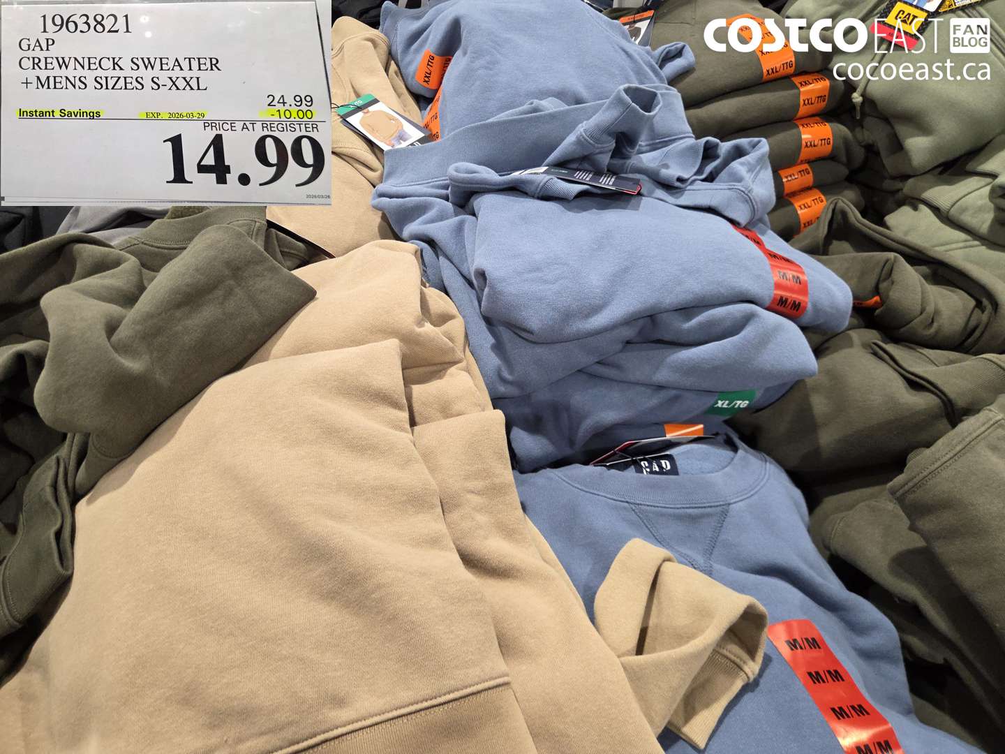 1963821 GAP CREWNECK SWEATER + MENS SIZES S-XXL ($10.00 INSTANT SAVINGS EXPIRES ON 2026-03-29) $14.99