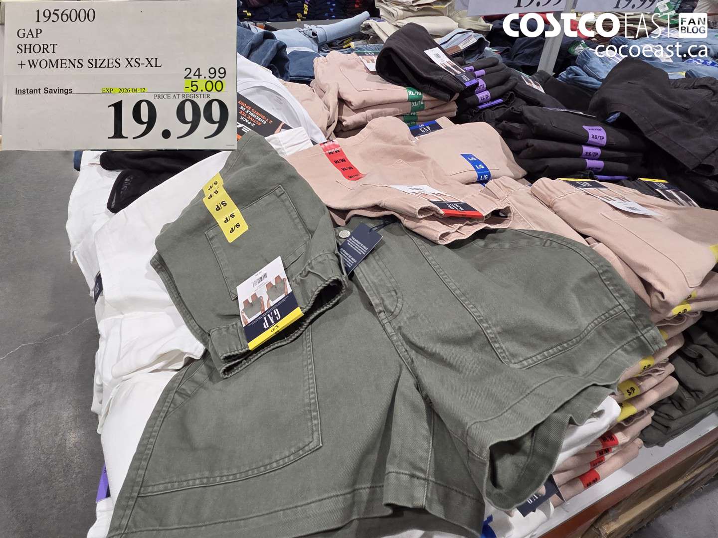 1956000 GAP SHORT + WOMENS SIZES XS-XL ($5.00 INSTANT SAVINGS EXPIRES ON 2026-04-12) $19.99