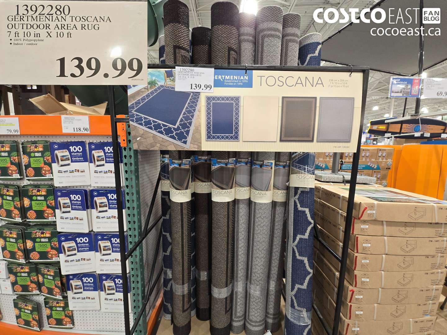 1392280 GERTMENIAN TOSCANA OUTDOOR AREA RUG 7 FT 10 IN X 10 FT $139.99