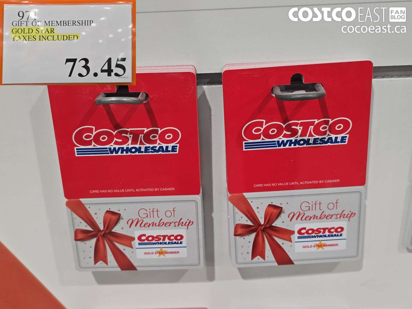 971 GIFT OF MEMBERSHIP GOLD STAR TAXES INCLUDED $73.45