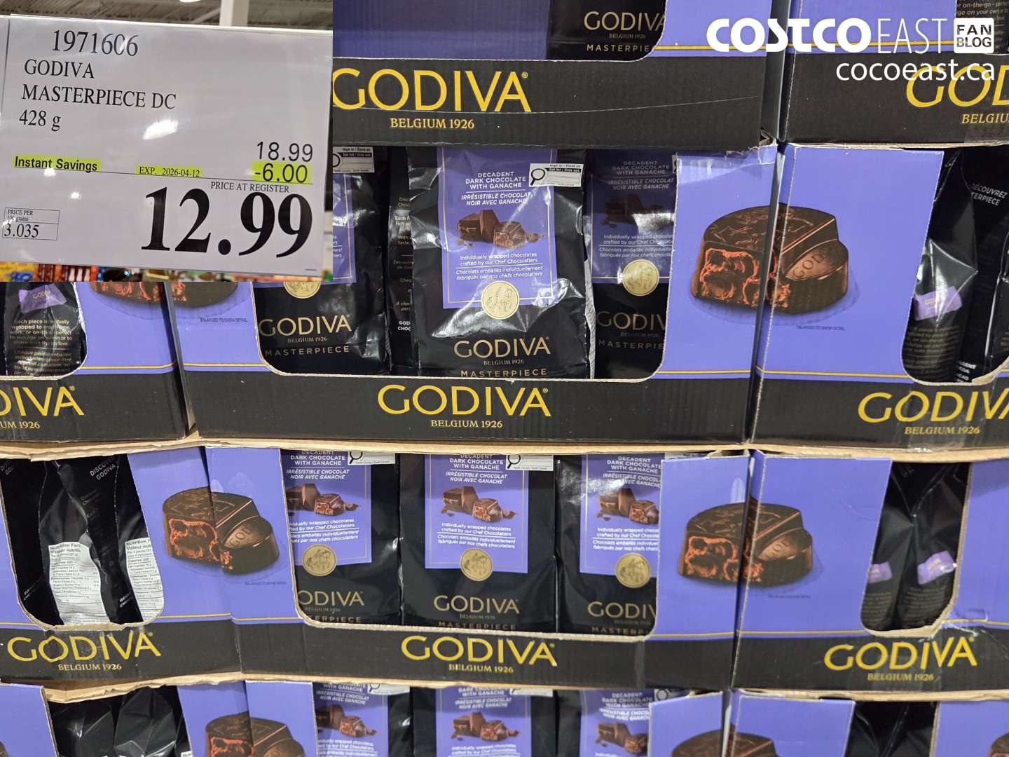 1971606 GODIVA MASTERPIECE DC 428 G ($6.00 INSTANT SAVINGS EXPIRES ON 2026-04-12) $12.99