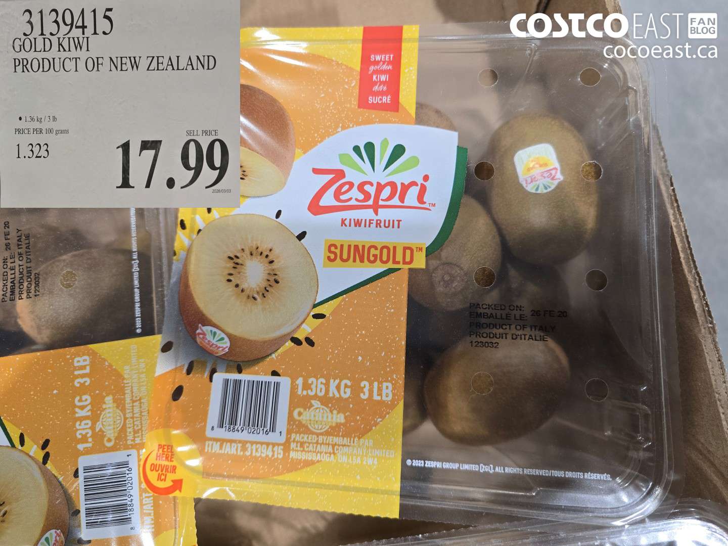 3139415 GOLD KIWI PRODUCT OF NEW ZEALAND $17.99