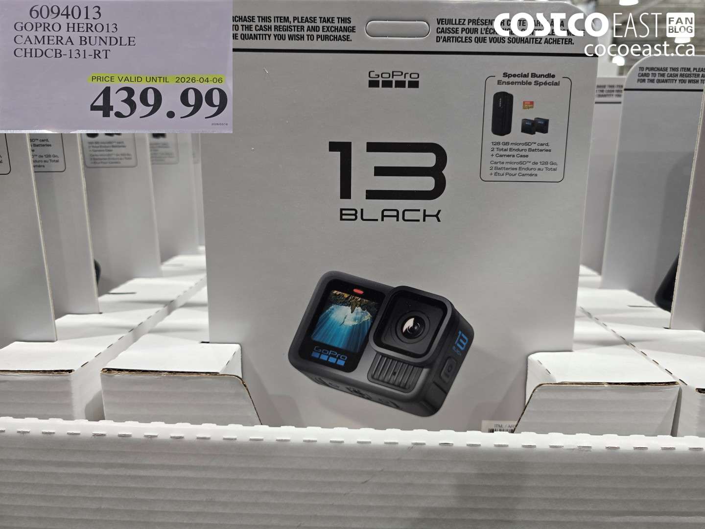 6094013 GOPRO HERO13 CAMERA BUNDLE CHDCB-131-RT $439.99