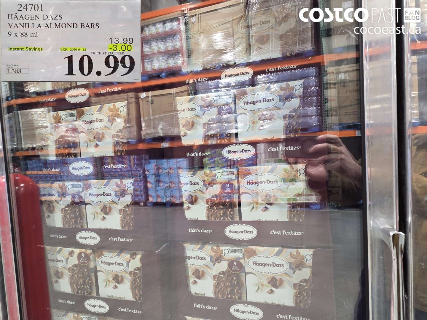 24701 HAAGEN-DAZS VANILLA ALMOND BARS ($3.00 INSTANT SAVINGS EXPIRES ON 2026-04-12) $10.99