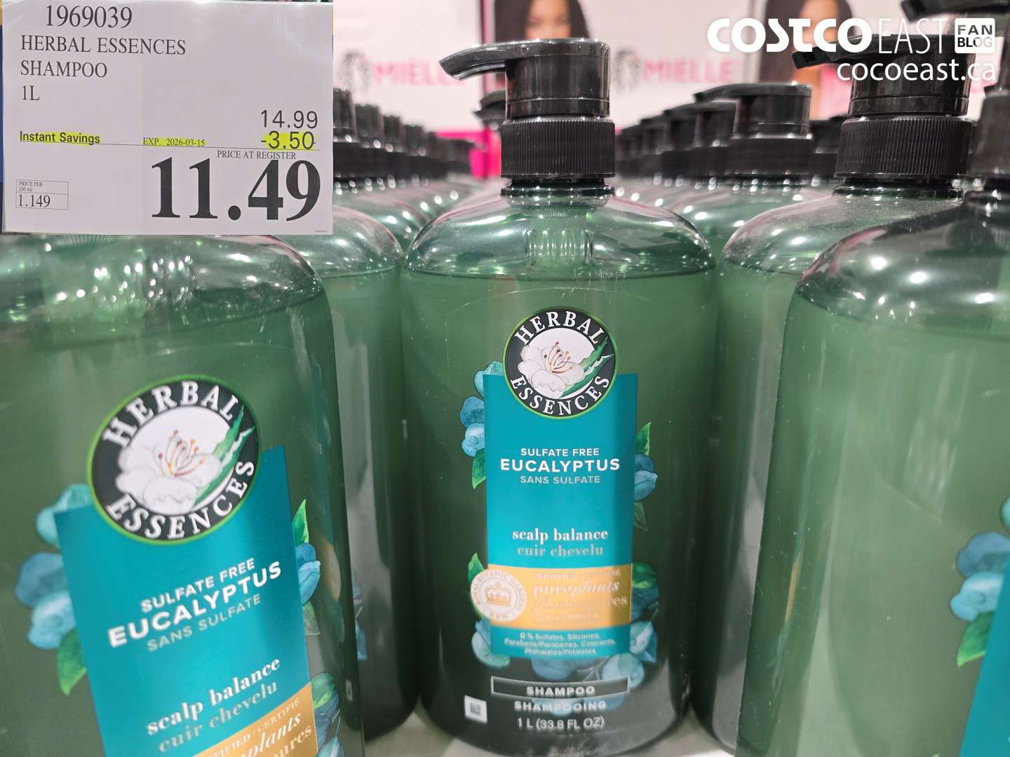 1969039 HERBAL ESSENCES SHAMPOO 1L ($3.50 INSTANT SAVINGS EXPIRES ON 2026-03-15) $11.49