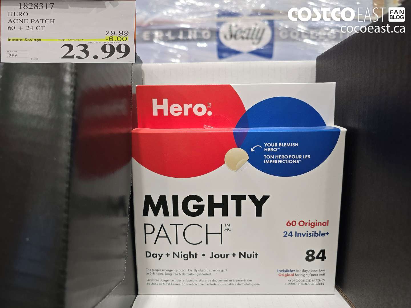 1828317 HERO ACNE PATCH 60 + 24 CT ($6.00 INSTANT SAVINGS EXPIRES ON 2026-03-15) $23.99