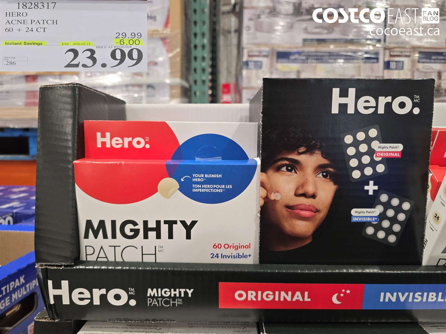 1828317 HERO ACNE PATCH 60 + 24 CT ($6.00 INSTANT SAVINGS EXPIRES ON 2026-03-15) $23.99