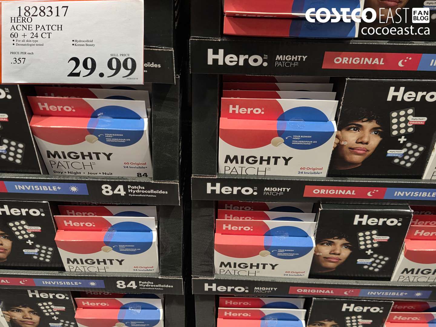 1828317 HERO ACNE PATCH 60 + 24 CT $29.99