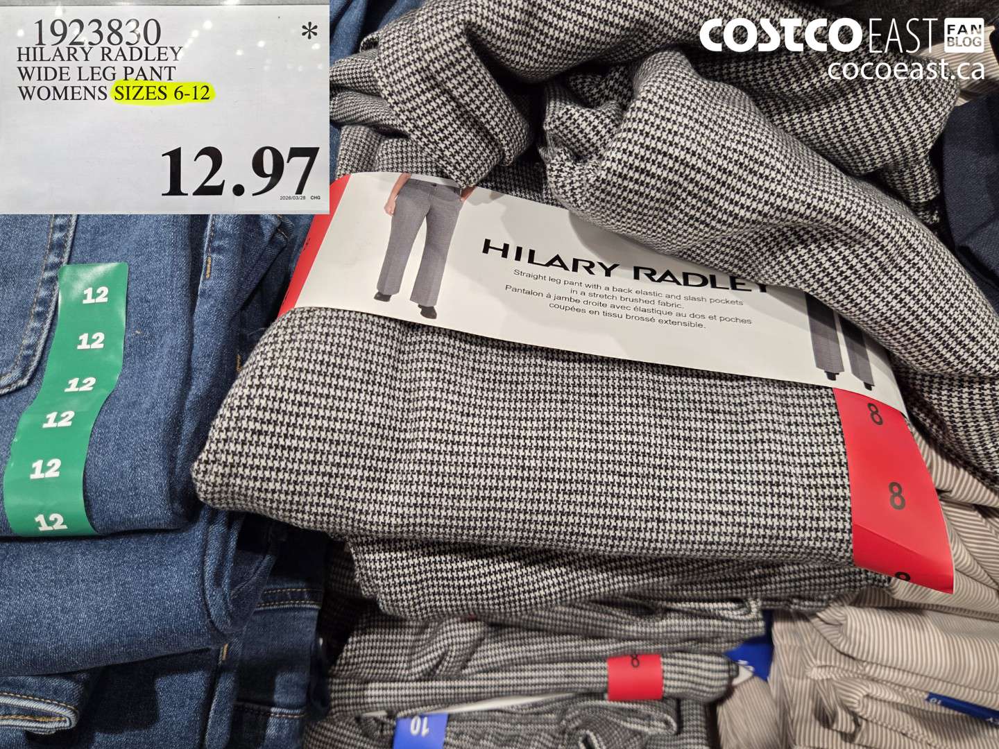 1923830 HILARY RADLEY WIDE LEG PANT WOMENS SIZES 6-12 $12.97