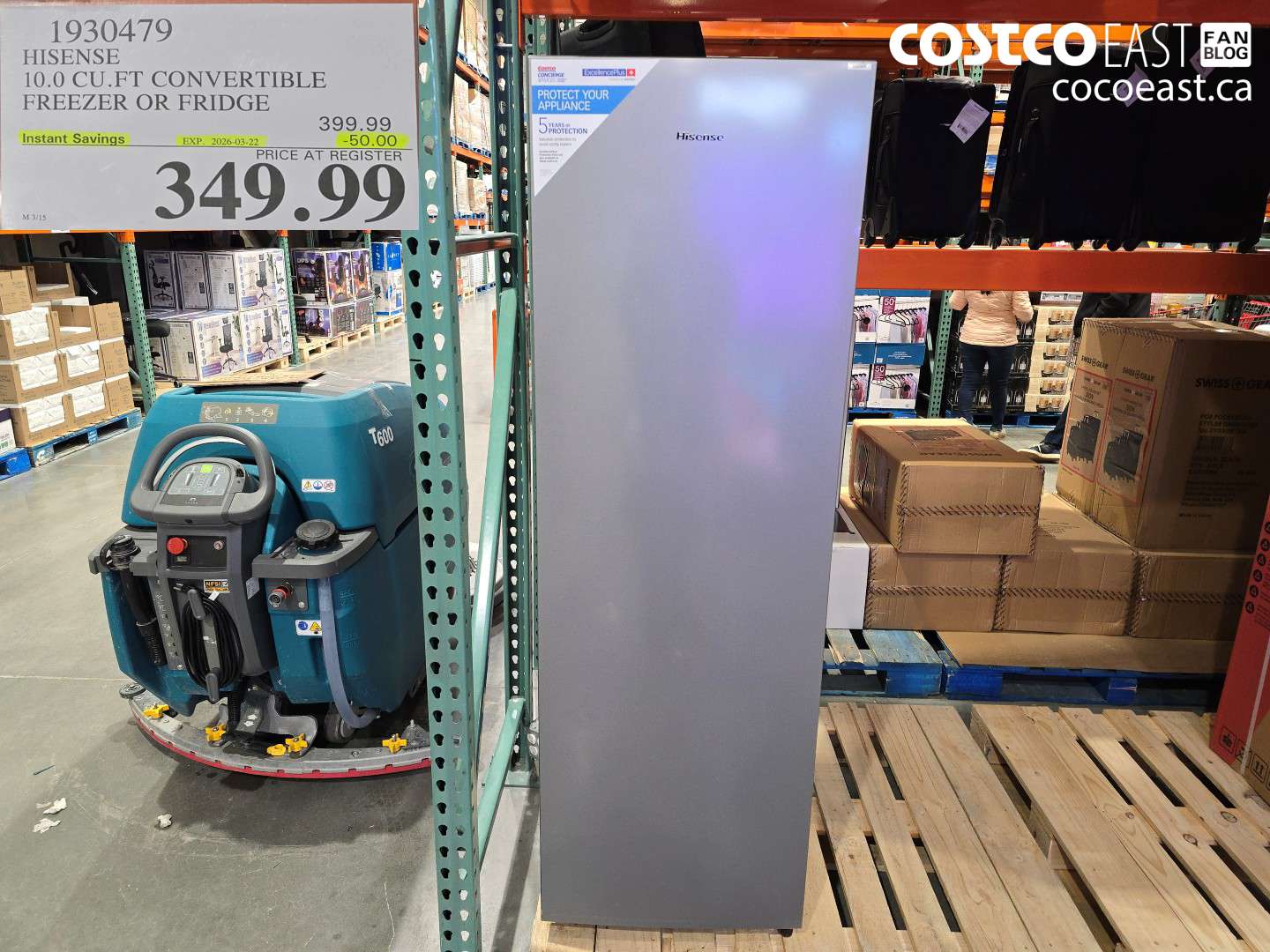 1930479 HISENSE 10.0 CU. FT CONVERTIBLE FREEZER OR FRIDGE ($50.00 INSTANT SAVINGS EXPIRES ON 2026-03-22) $349.99