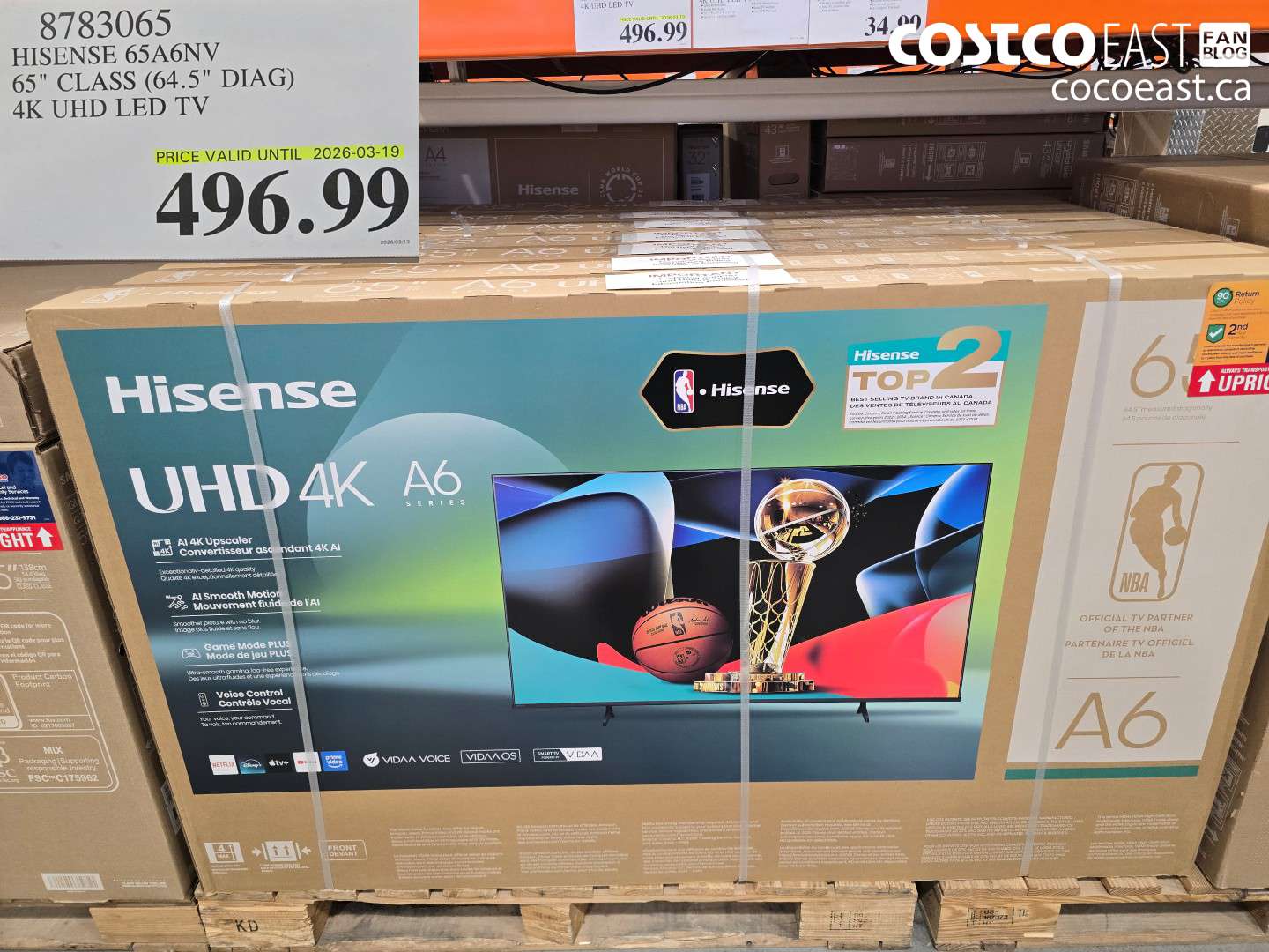 8783065 HISENSE 65A6NV 65