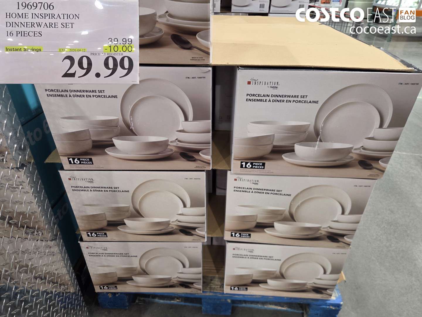 1969706 HOME INSPIRATION DINNERWARE SET 16 PIECES ($10.00 INSTANT SAVINGS EXPIRES ON 2026-04-12) $29.99