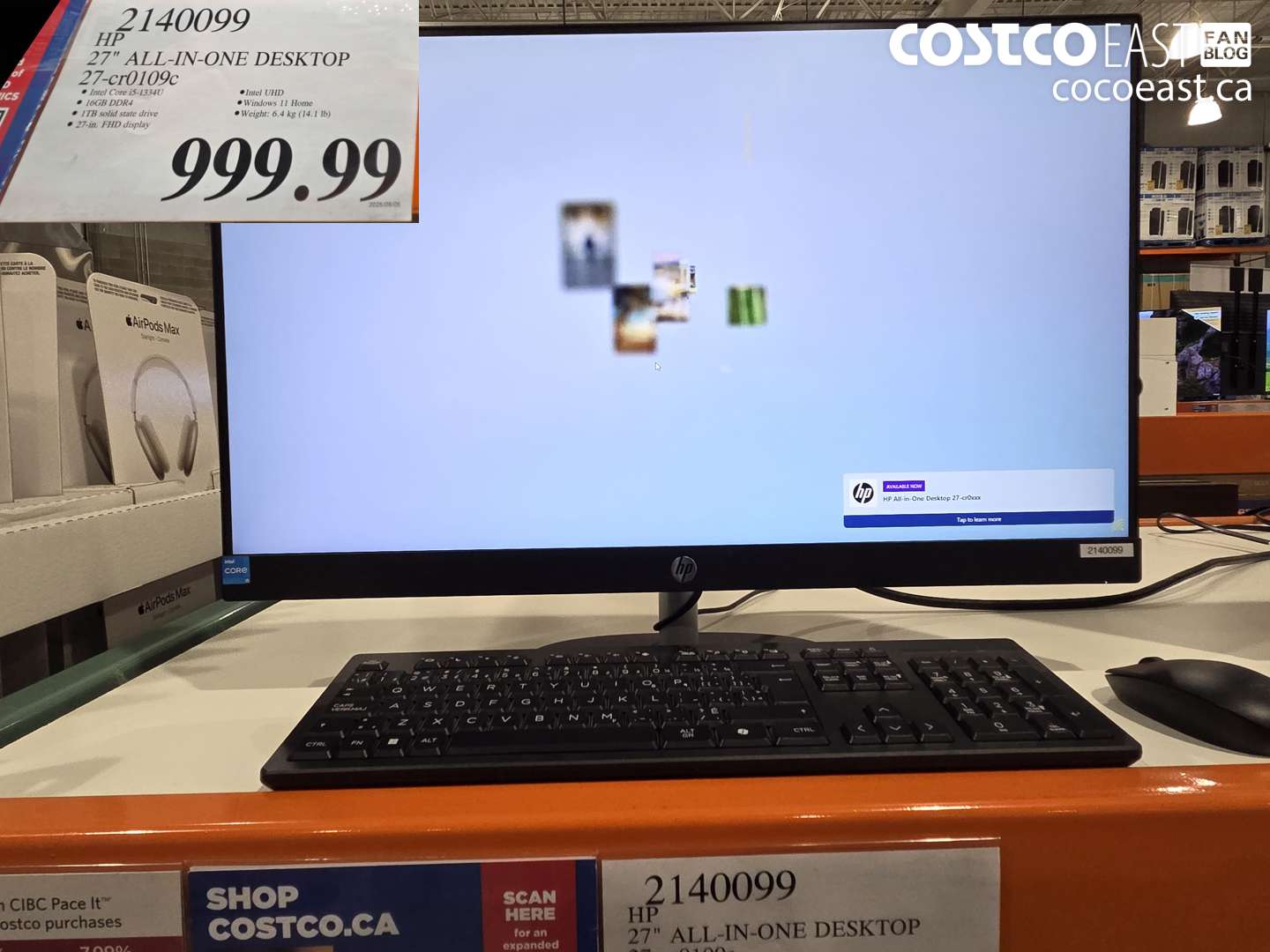 2140099 HP 27 ALL-IN-ONE DESKTOP 27-CR0109C $999.99