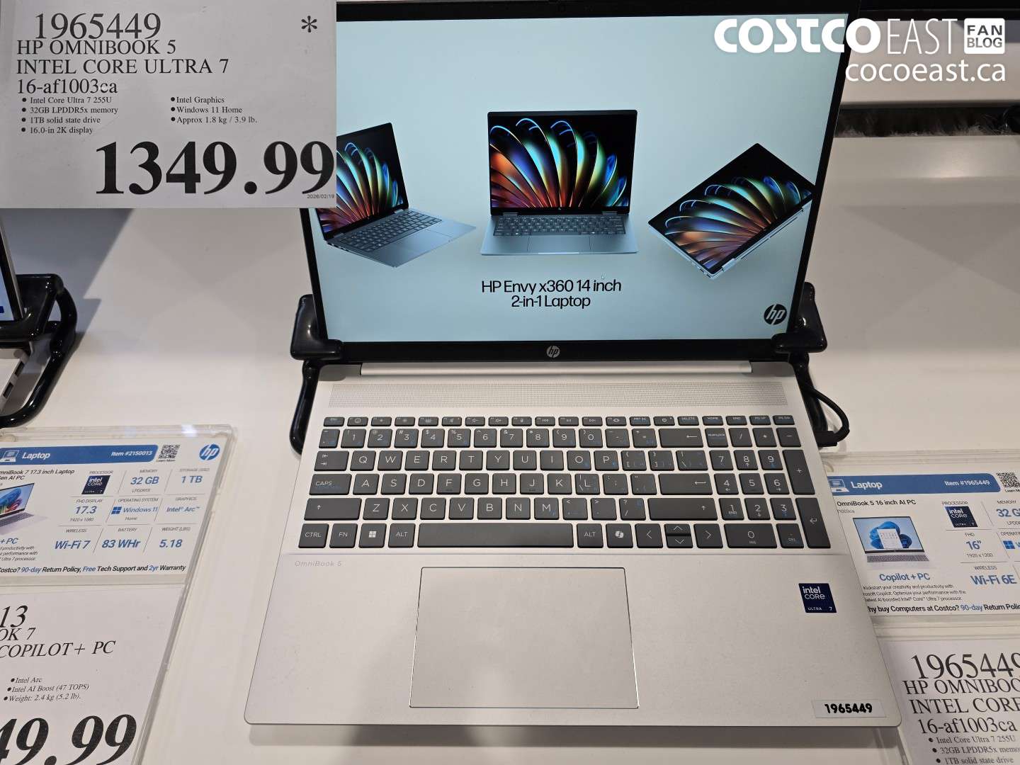 19654449 HP OMNIBOOK 5 INTEL CORE ULTRA 7 16-AF1003CA $1349.99