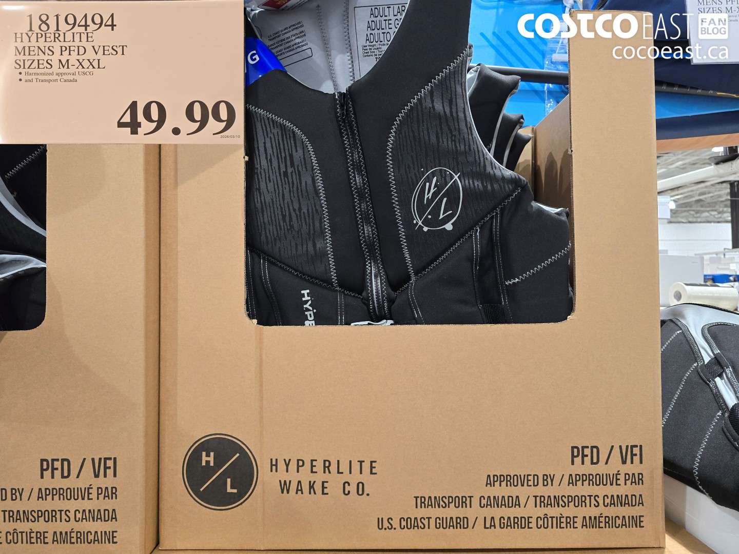 1819494 HYPERLITE MENS PFD VEST SIZES M-XXL $49.99