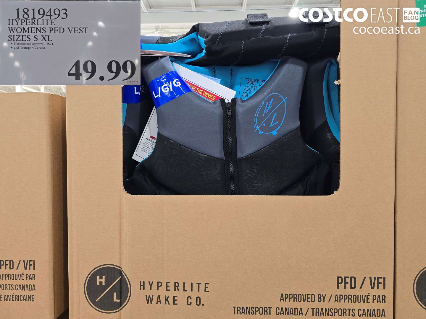 1819493 HYPERLITE WOMENS PFD VEST SIZES S-XL $49.99