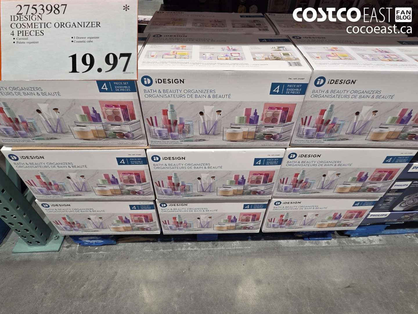 2753987 IDESIGN COSMETIC ORGANIZER 4 PIECES $19.97