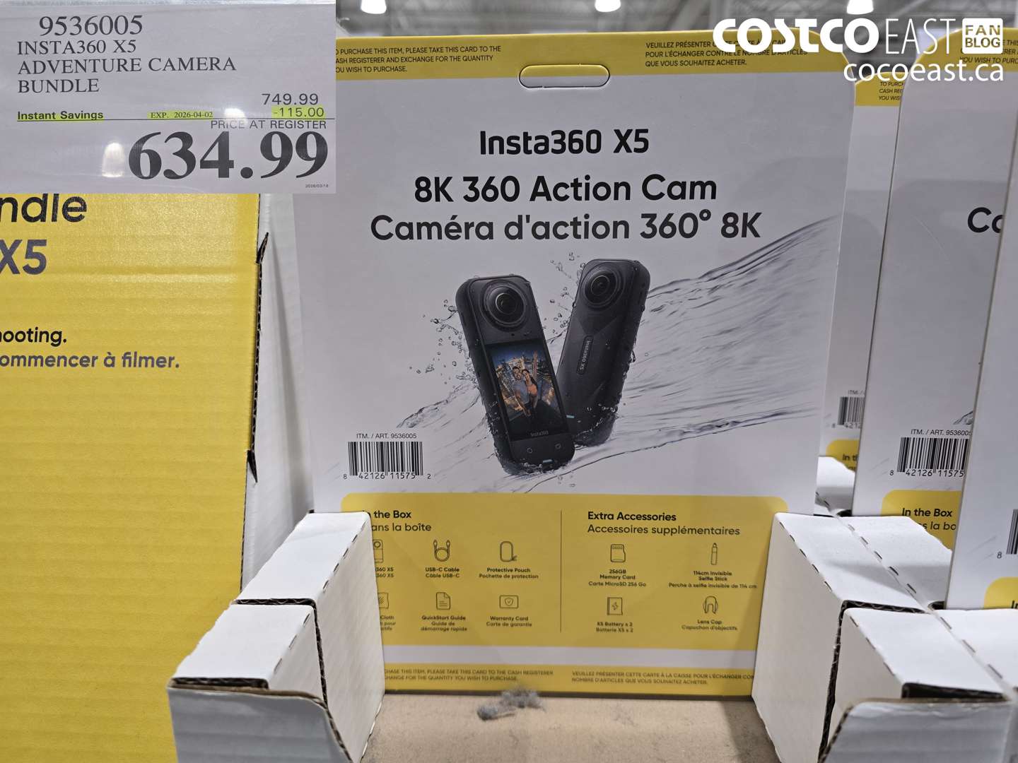 9536005 INSTA360 X5 ADVENTURE CAMERA BUNDLE ($115.00 INSTANT SAVINGS EXPIRES ON 2026-04-02) $634.99