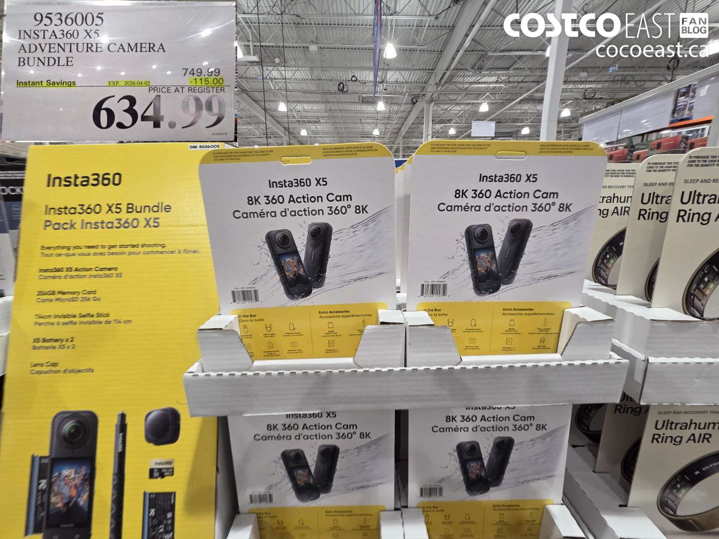 9536005 INSTA360 X5 ADVENTURE CAMERA BUNDLE ($115.00 INSTANT SAVINGS EXPIRES ON 2026-04-02) $634.99